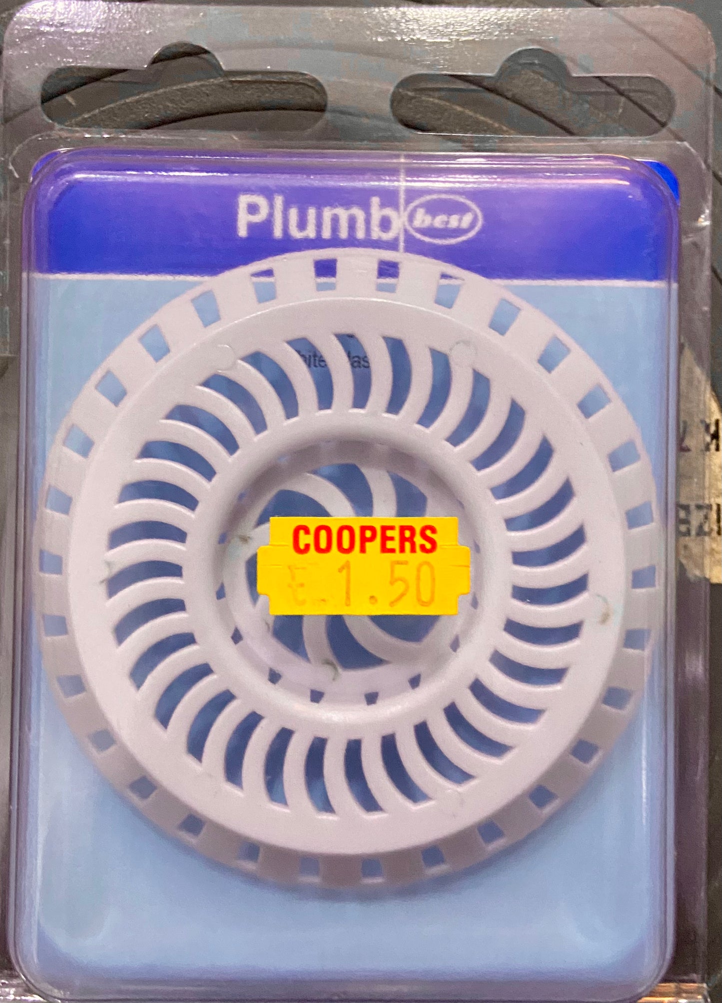 CRÉPINE DE DOUCHE BLANCHE EN PLASTIQUE