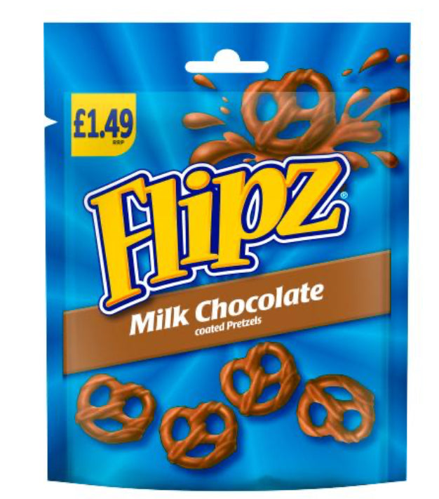 Flipz Milk Chocolate Coated Pretzels 80g
