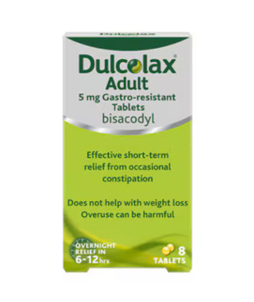 DULCOLAX ADULT 5mg GASTRO-RESISTANT TABLETS BISACODYL