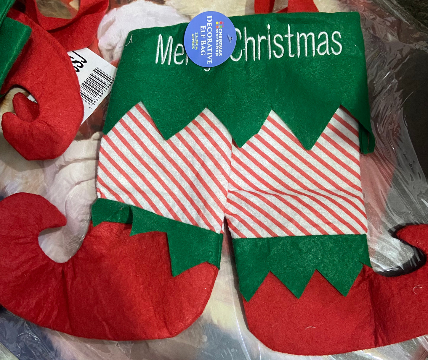 SAC LUTIN DE NOËL DÉCORATIF 23x28cm