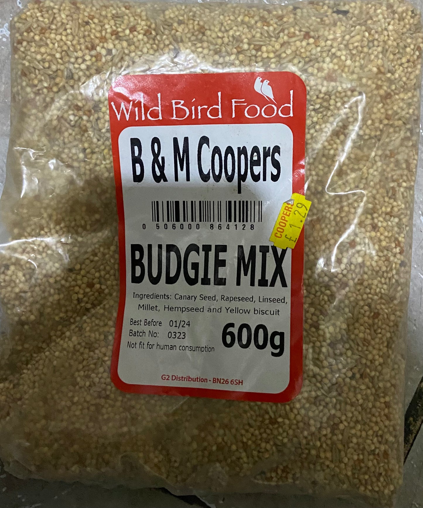 B & M COOPERS BUDGIE MIX WILD BIRD FOOD 600g