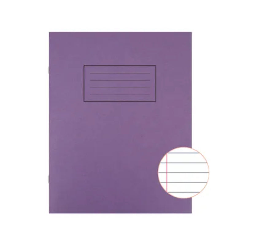 Silvine Purple 229x178mm Ruled Exercise Book 80 pages