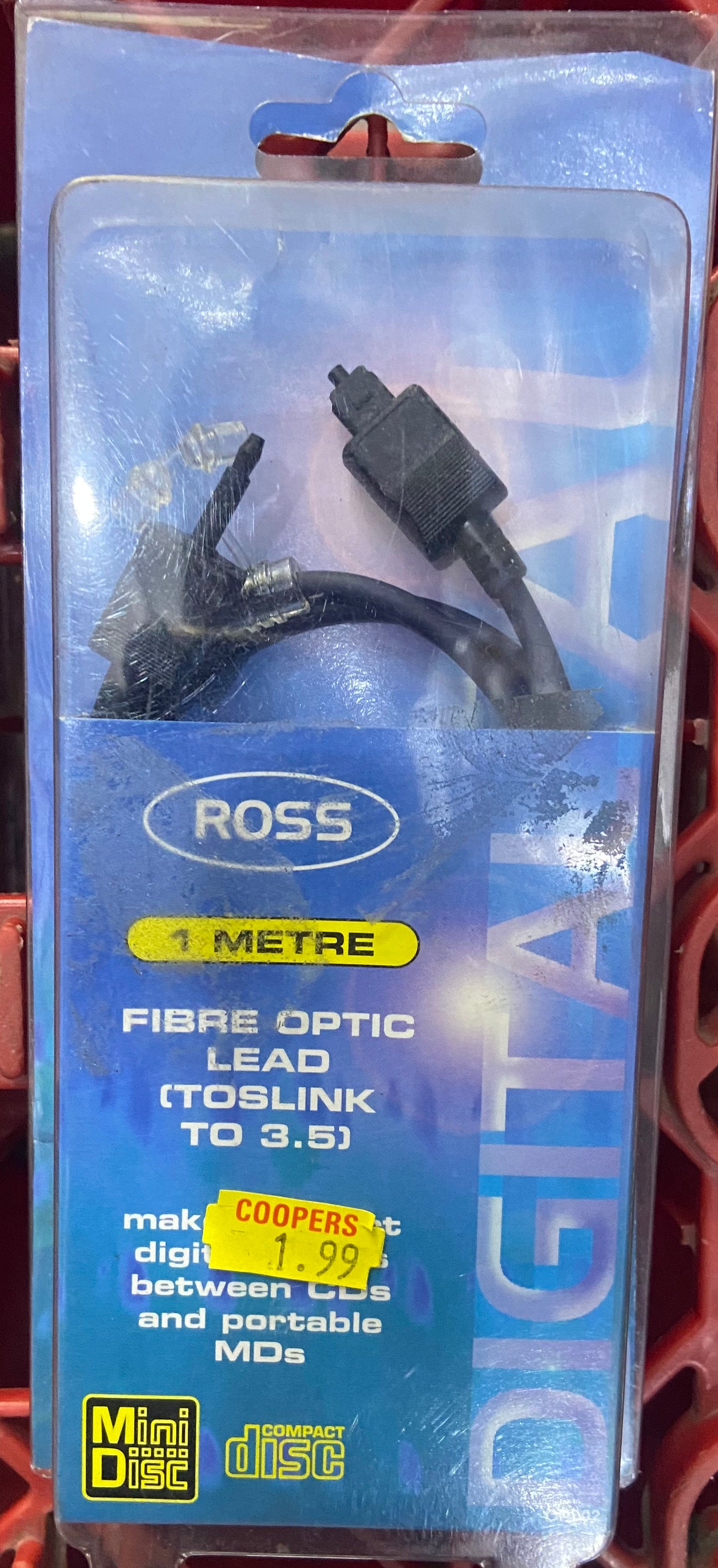 ROSS 1m FIBRE LEAD (TOSLINK TO 3.5)