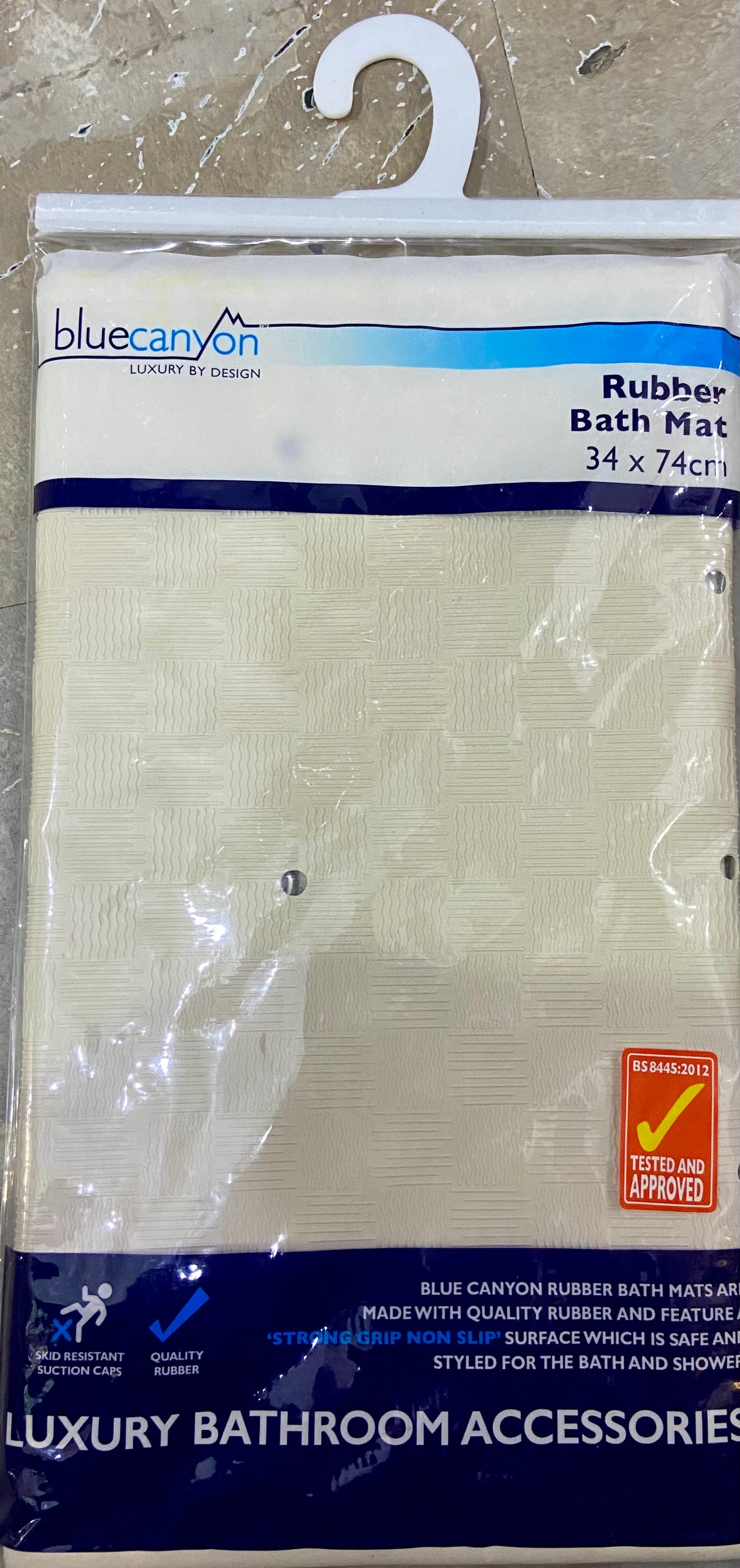 BLUECANYON RUBBER BATH MAT 34x74cm
