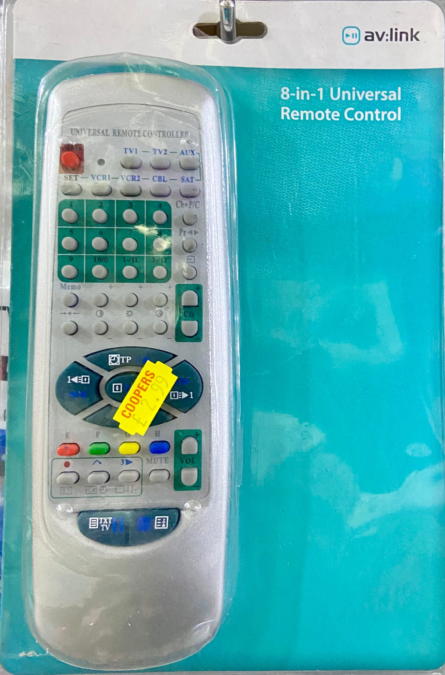 AV LINK 8-IN-1 UNIVERSAL REMOTE CONTROL