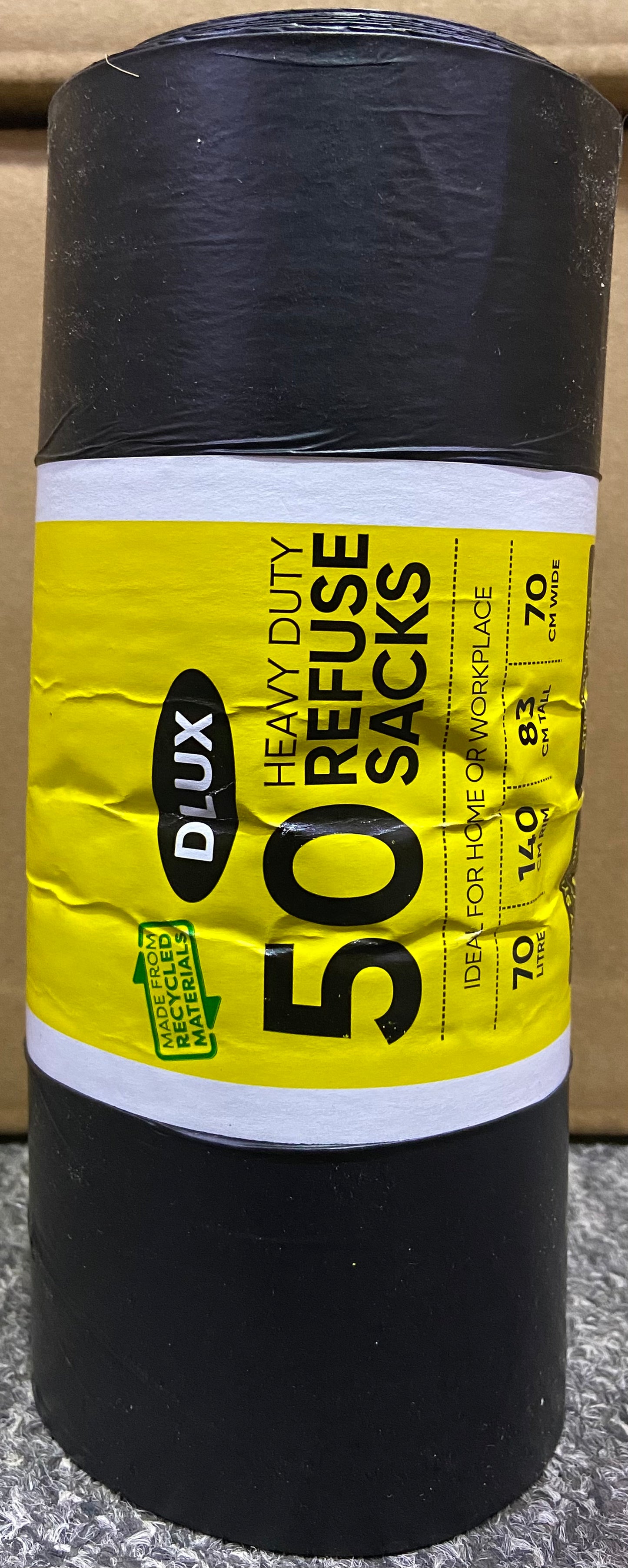 50PK Black Bin Bags