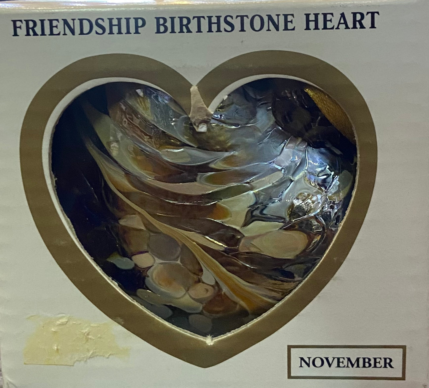 NOVEMBER TOPAZ FRIENDSHIP BIRTHSTONE HEART