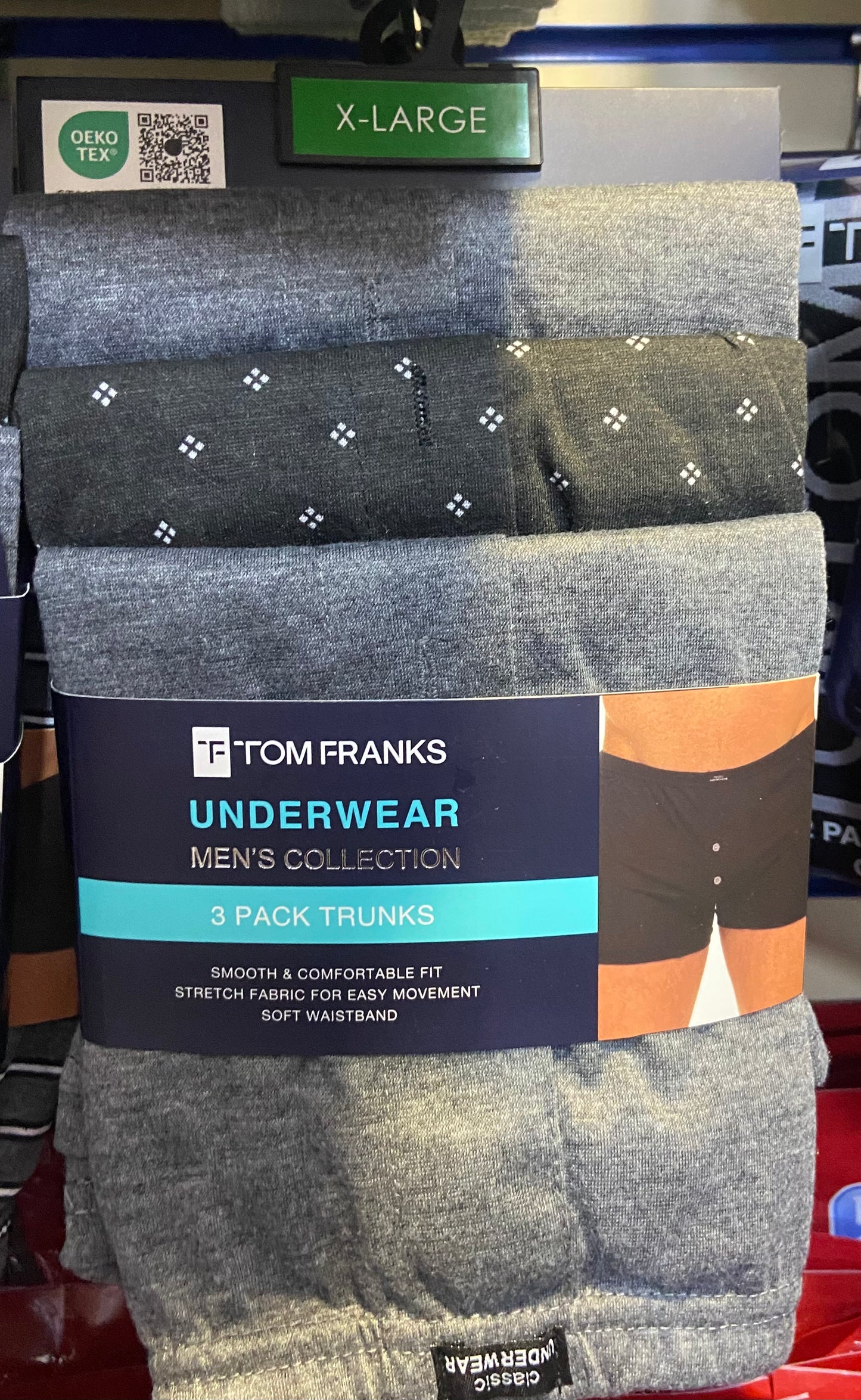 Men's 3pk Printed Trunk X-LARGE