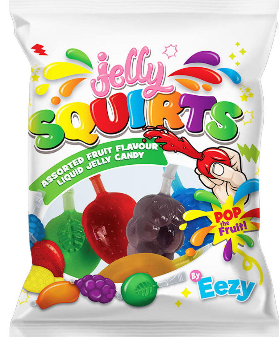 JELLY SQUIRT ASSORTED FRUIT FLAVOUR LIQUID JELLY CANDY
