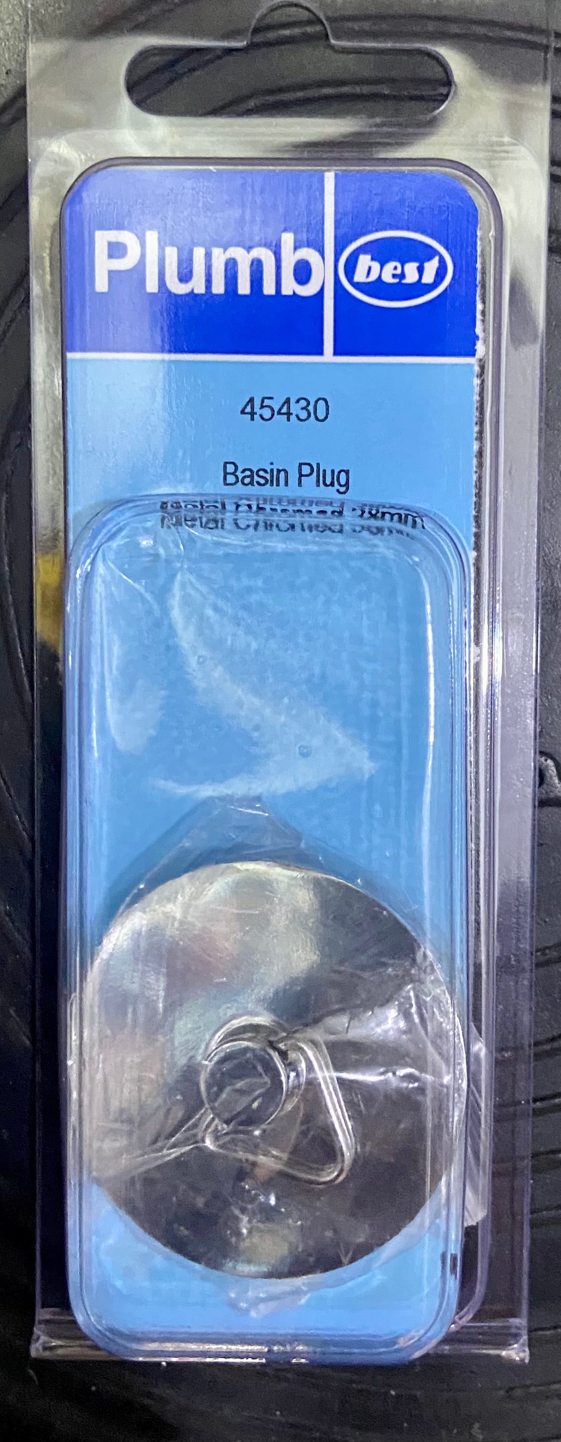 BASIN PLUG METAL CHROMED 38mm