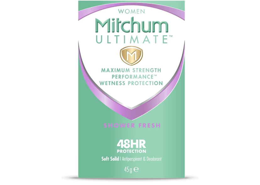 Mitchum Ultimate Women 48HR Protection Soft Solid Shower Fresh Antiperspirant & Deodorant 45 g