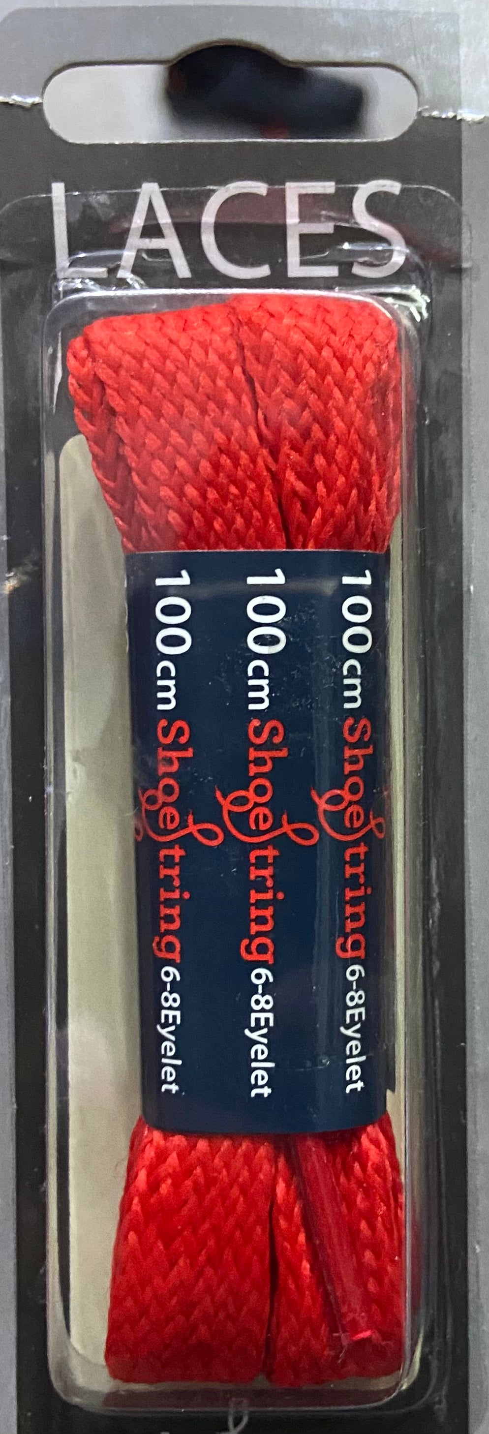 SHOE STRING LACES RED 100cm