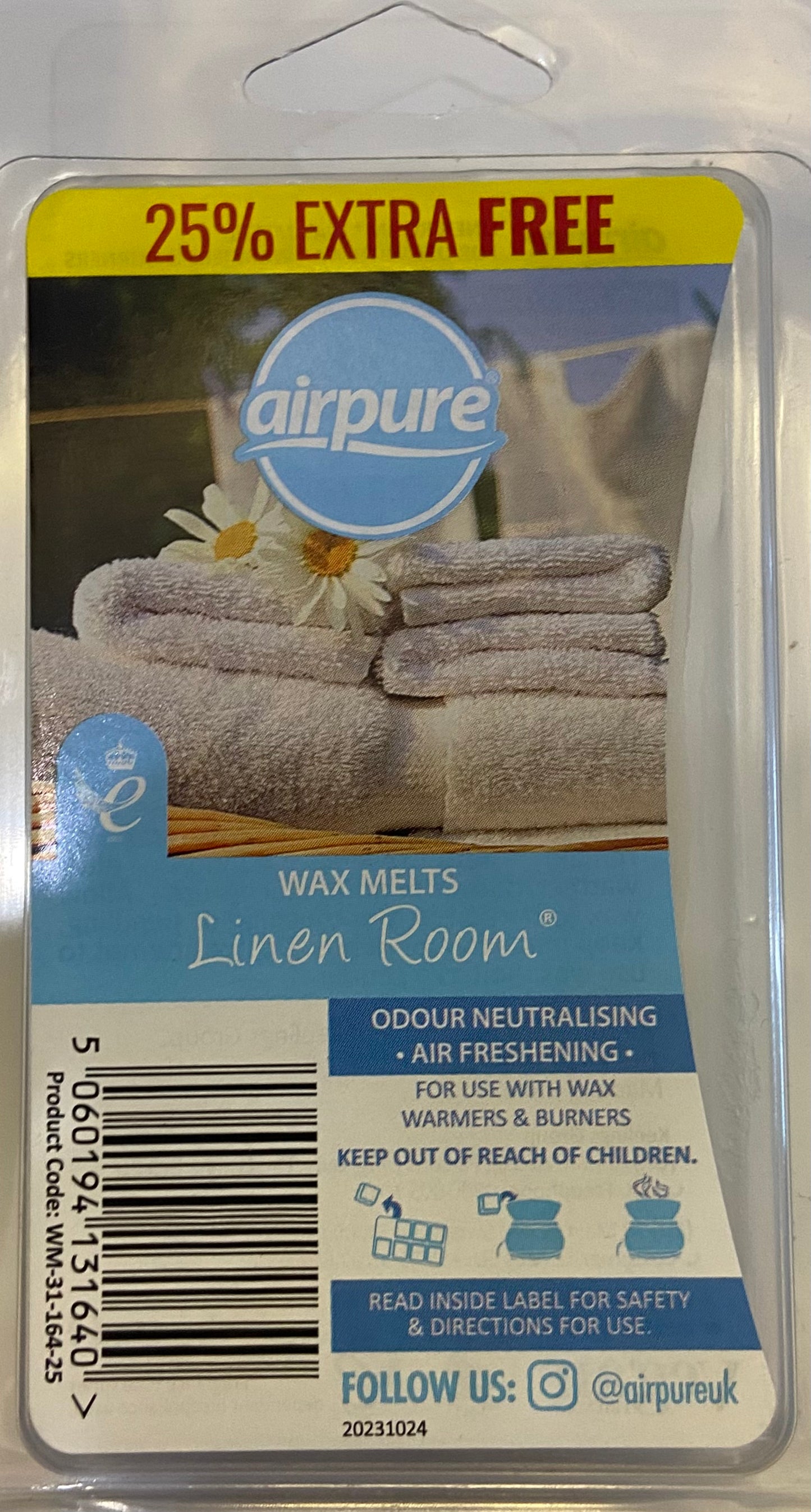 AIRPURE CIRES FONDANTES PARFUM LINGE DE MAISON