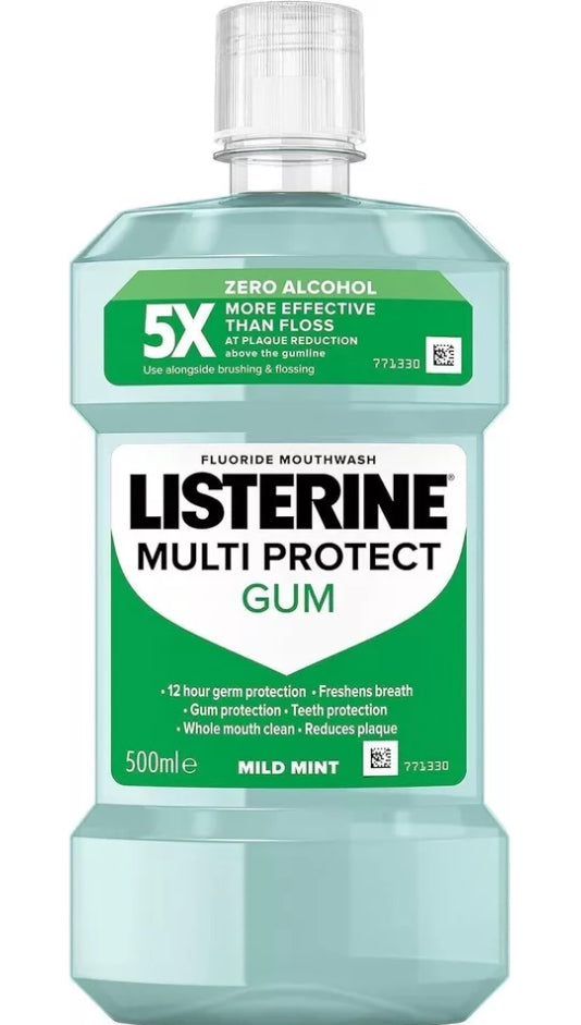 Listerine Mouthwash Multi Protect Gum Mild Mint 500ml