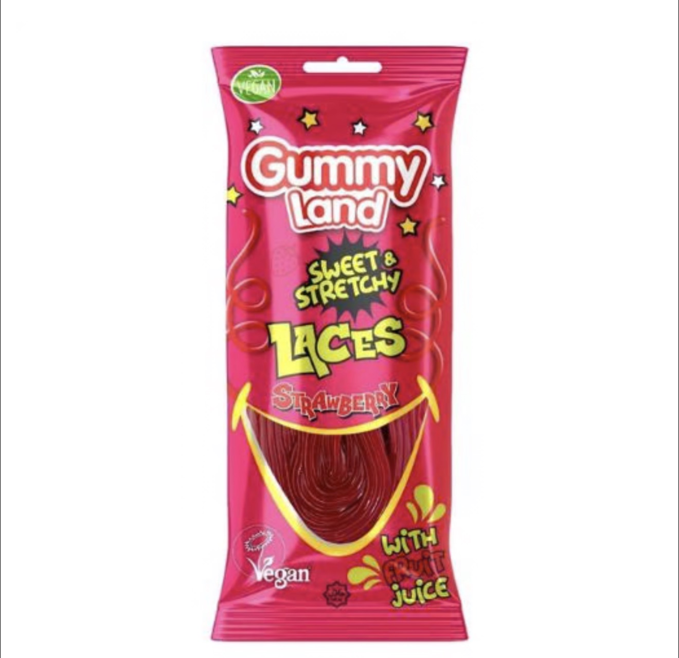 GUMMY LAND LACES STRAWBERRY 80g