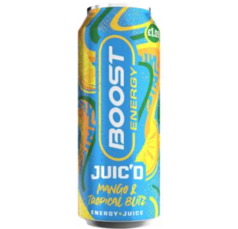 BOOST ENERGY JUIC’D MANGO & TROPICAL BLITZ 500ml