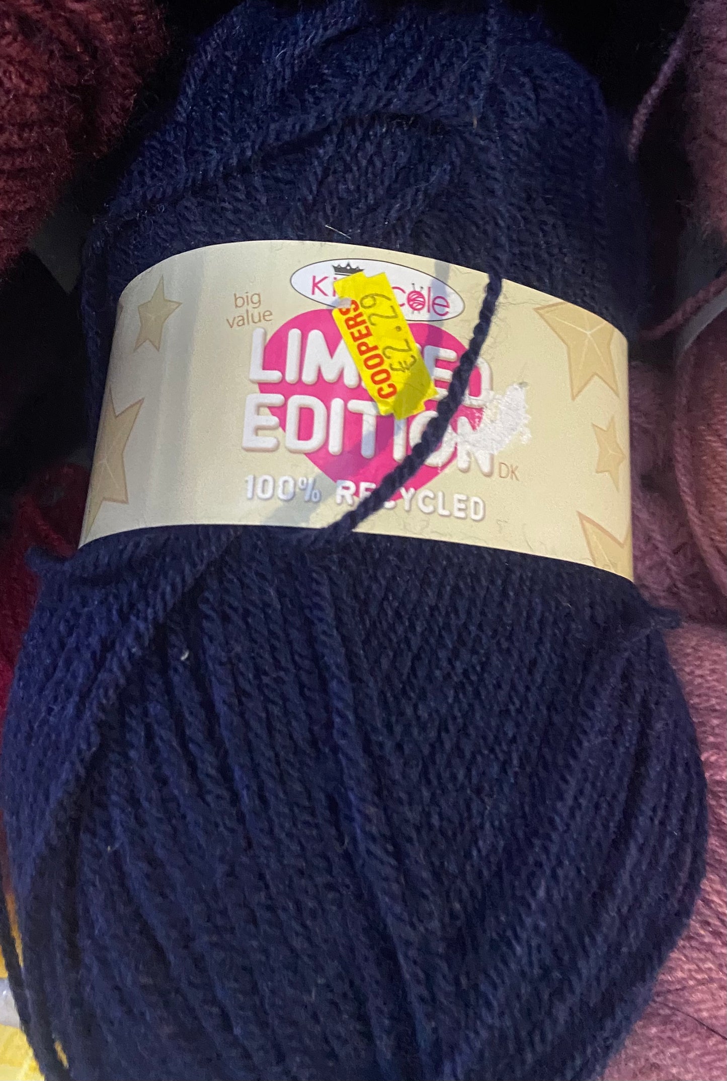 KING COLE LIMITED EDITION NAVY WOOL 100g