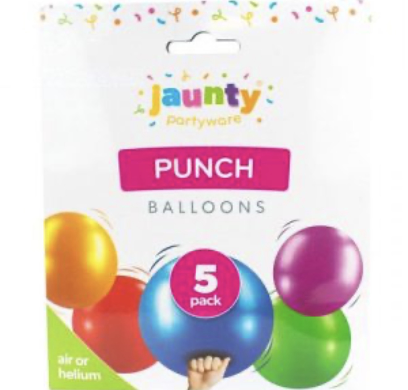 BALLONS DE BAUDUCHE DE FÊTE AMUSANTS 5 pièces