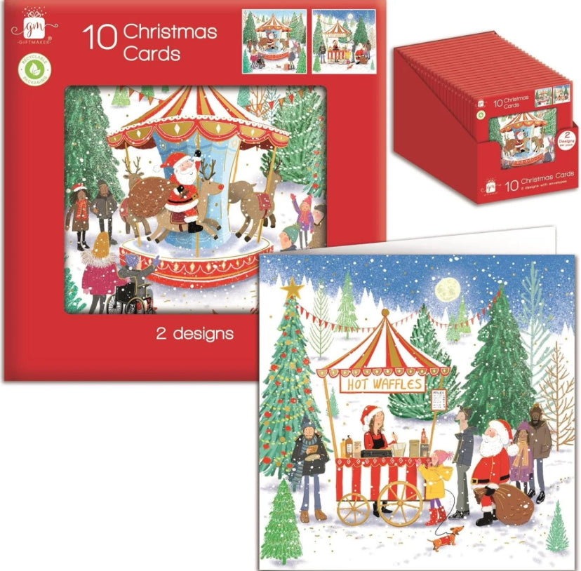 10 CARTES DE NOËL 2 MOTIFS