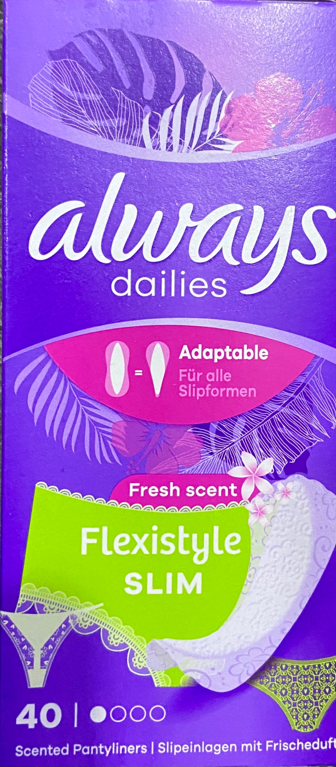 ALWAYS DAILIES FLEXI SLIM FRESH SCENT 40