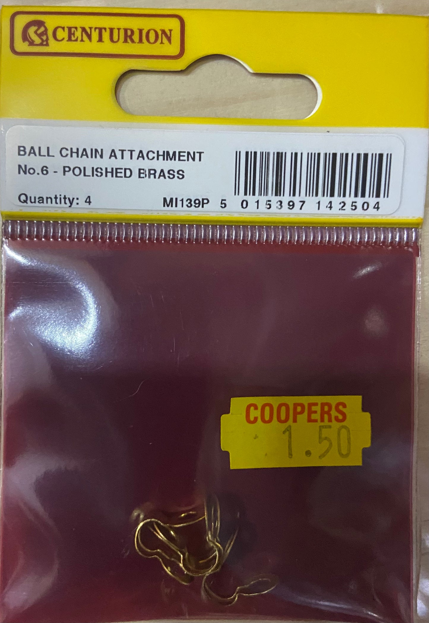 CENTURION BALL CHAIN ATTACHMENT NO.6 - POLISHED BRASS
