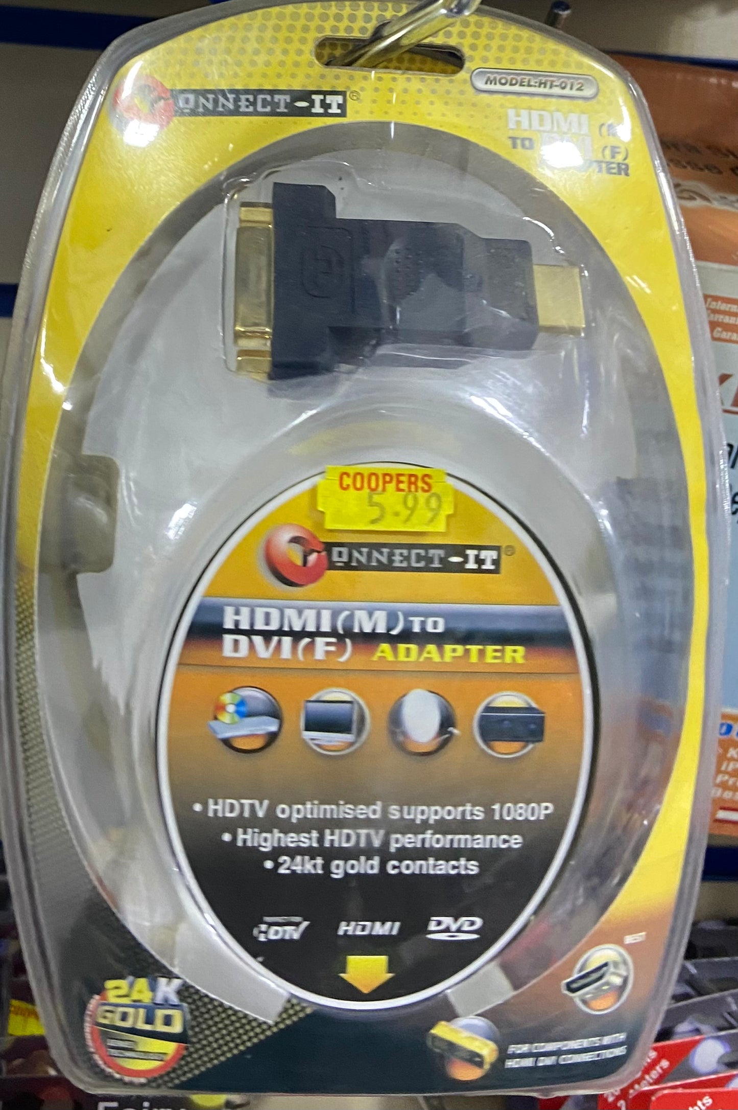 ADAPTATEUR HDMI (M) VERS DVI (F)