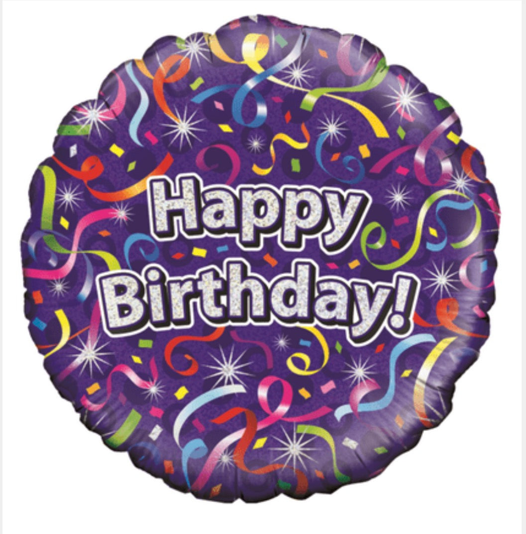BALLON EN FEUILLE HOLOGRAPHIQUE DE 45 CM POUR LE 80E ANNIVERSAIRE