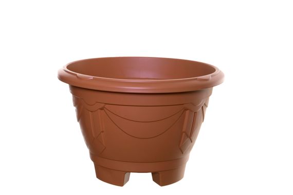 26cm Venetian Round Planter With Legs -Forrest Green