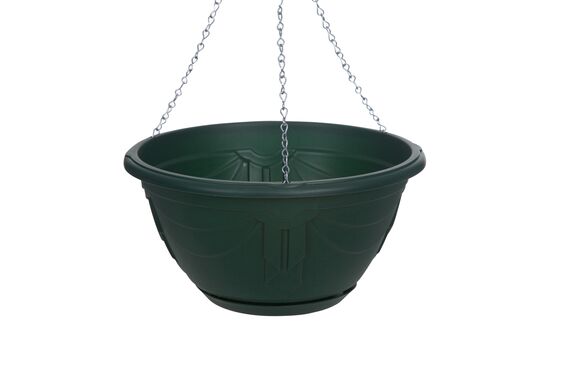 Panier suspendu vénitien de 32 cm - Vert forêt