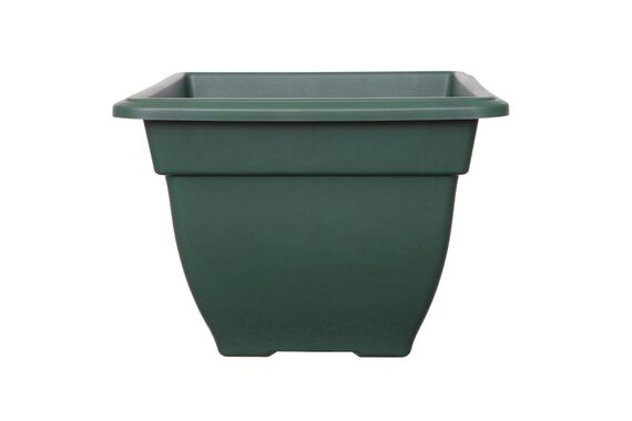 38cm Square Bell Planter - Forest Green