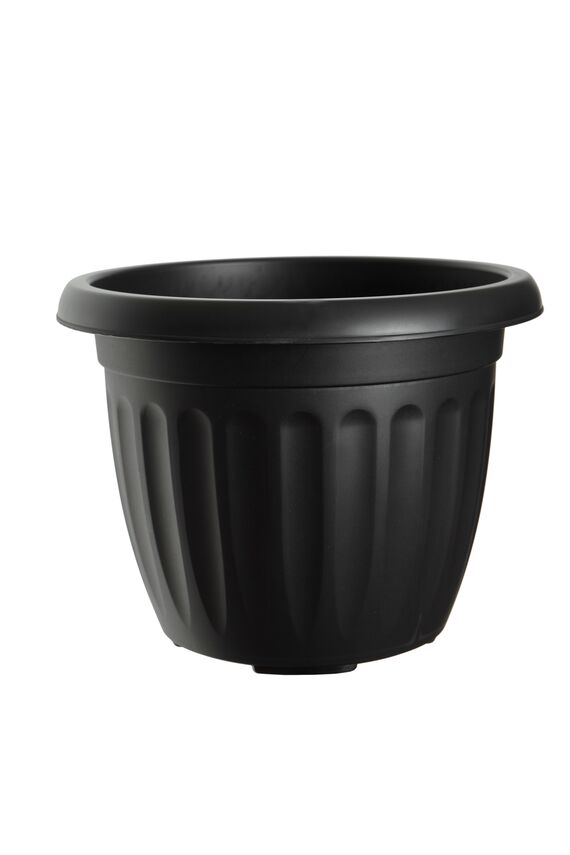 30cm Round Athens Planter - Black