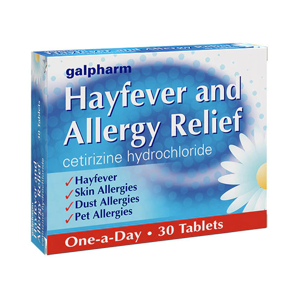 Galpharm Rhume des foins et allergies Cétirizine 30 (BLEU)S0047H9