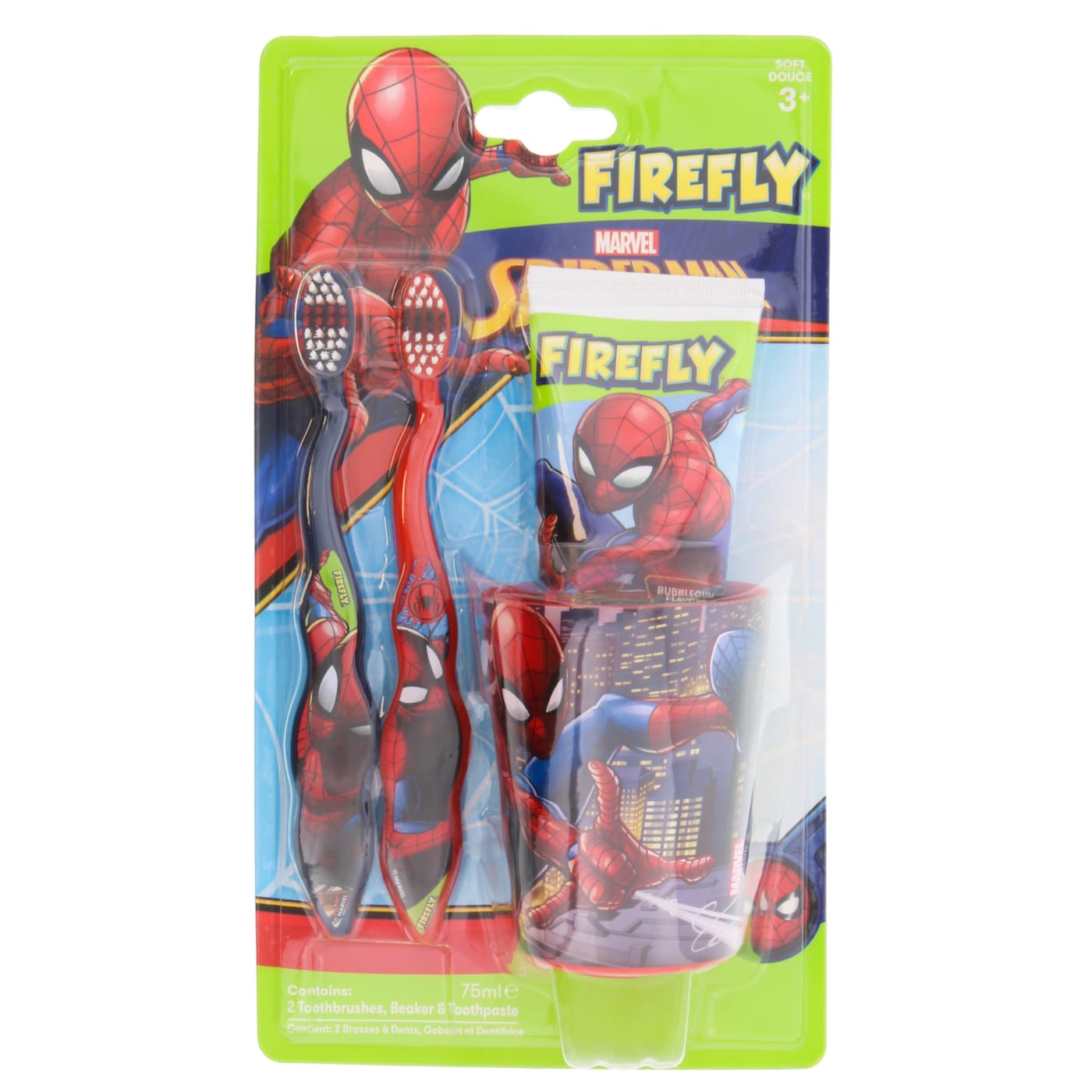 SET DENTAIRE SPIDERMAN 4 PIÈCES