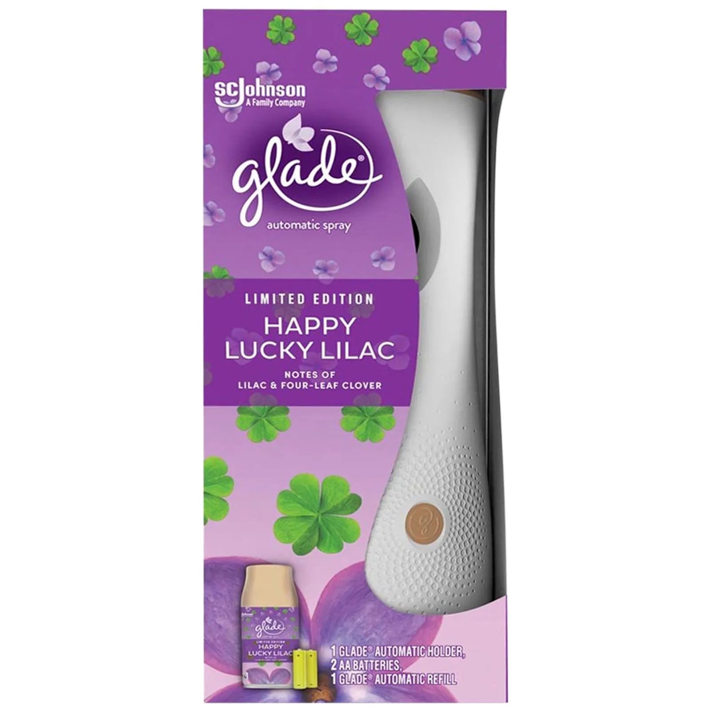 Support pour diffuseur automatique Glade 269ml Lucky Lilas 338683