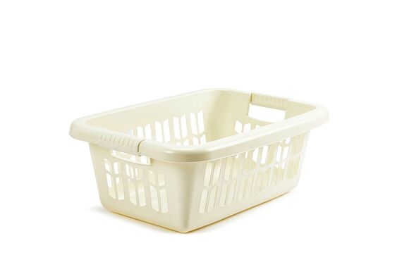 Easy Grip Rectangular Laundry Basket - Cream