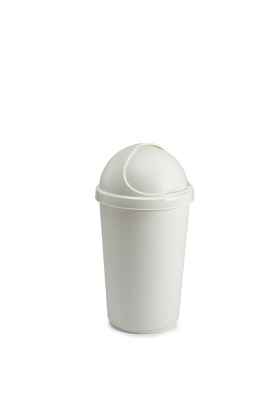 POUBELLE 30 L AVEC COUVERCLE CRÈME