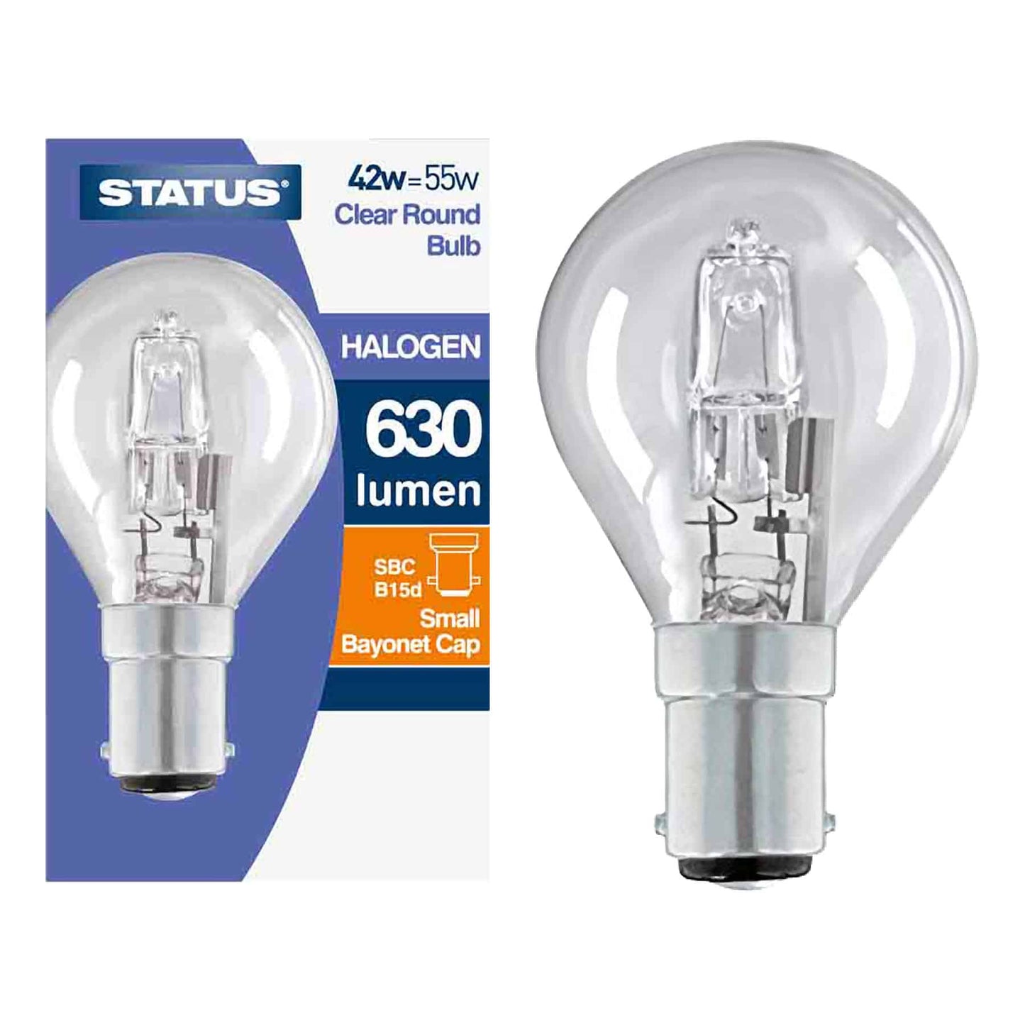 42 W petite baïonnette B15 claire, équivalent à 55 W, à intensité variable
