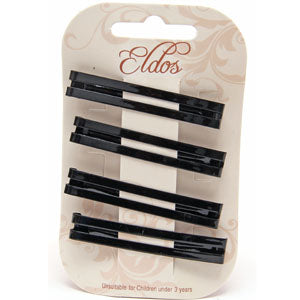 Hair Metal Clips black 4pk