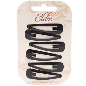 Children clips black 6pk