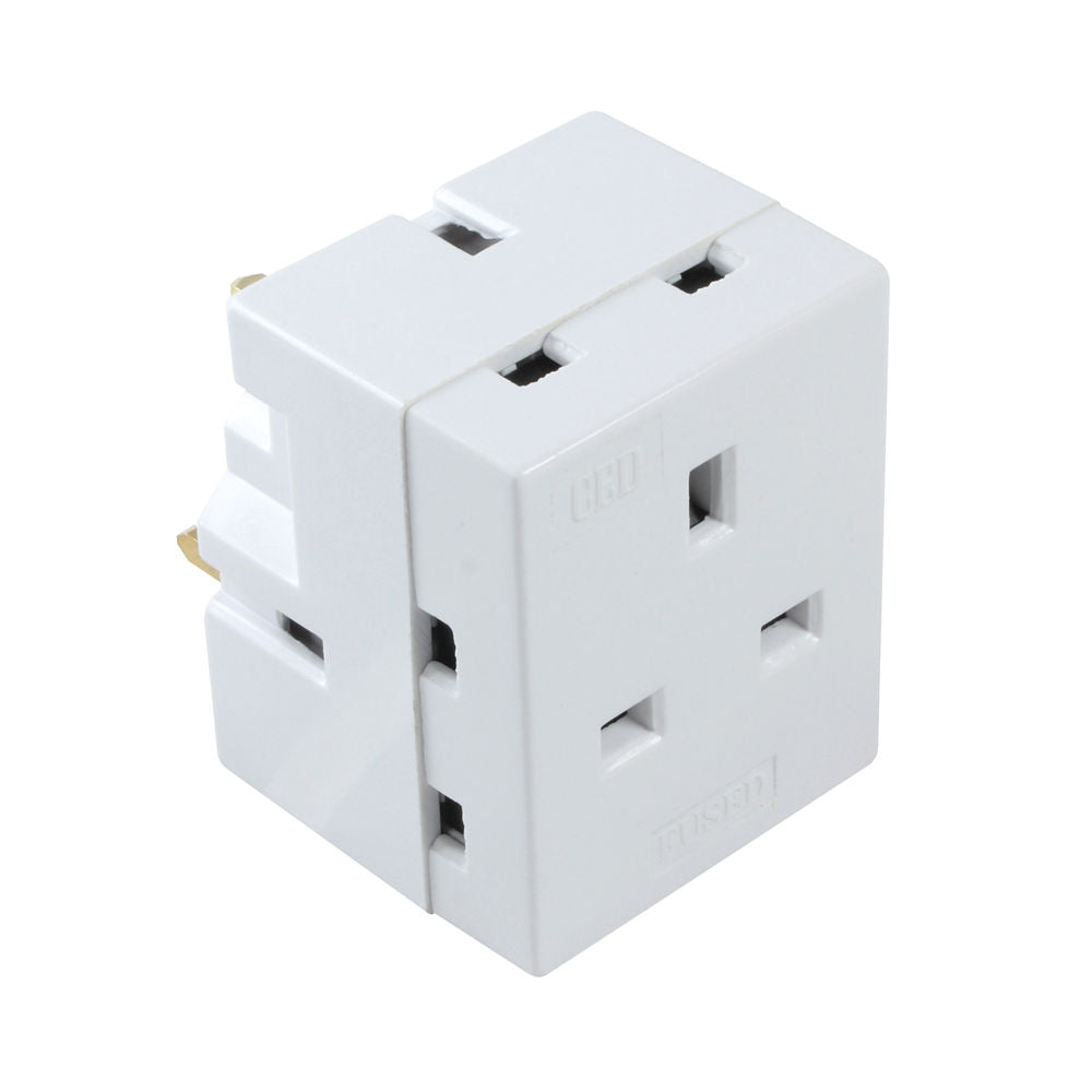 Adaptateur secteur 3 voies 13A