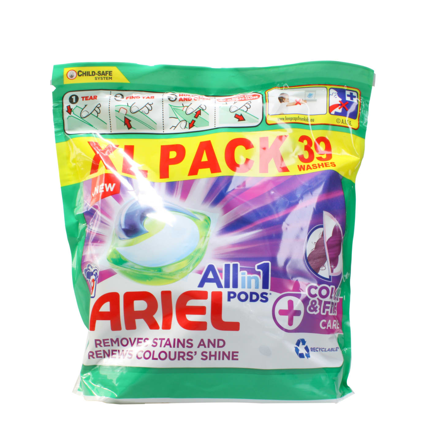 ARIEL ALL IN 1 PODS COULEUR&ENTRETIEN DES FIBRES 39 LAVAGES