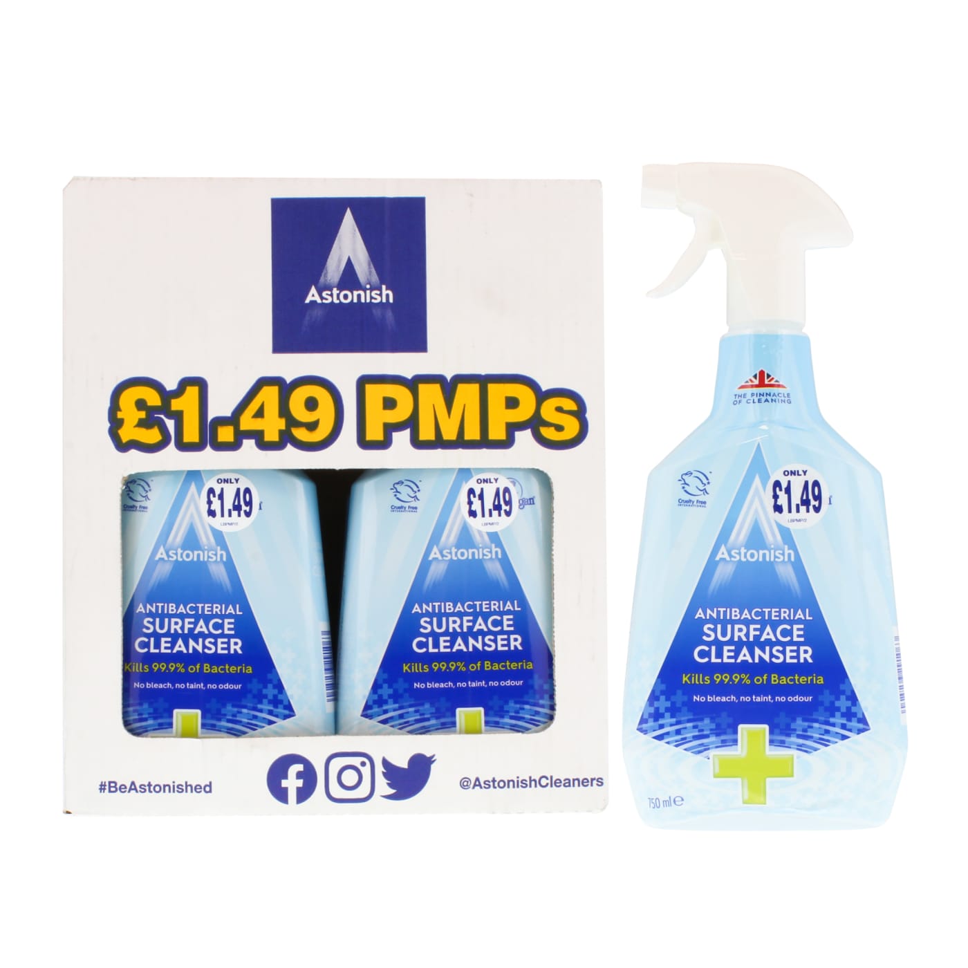 ASTONISH 750ML ANTIBACTÉRIEN 1,49 £