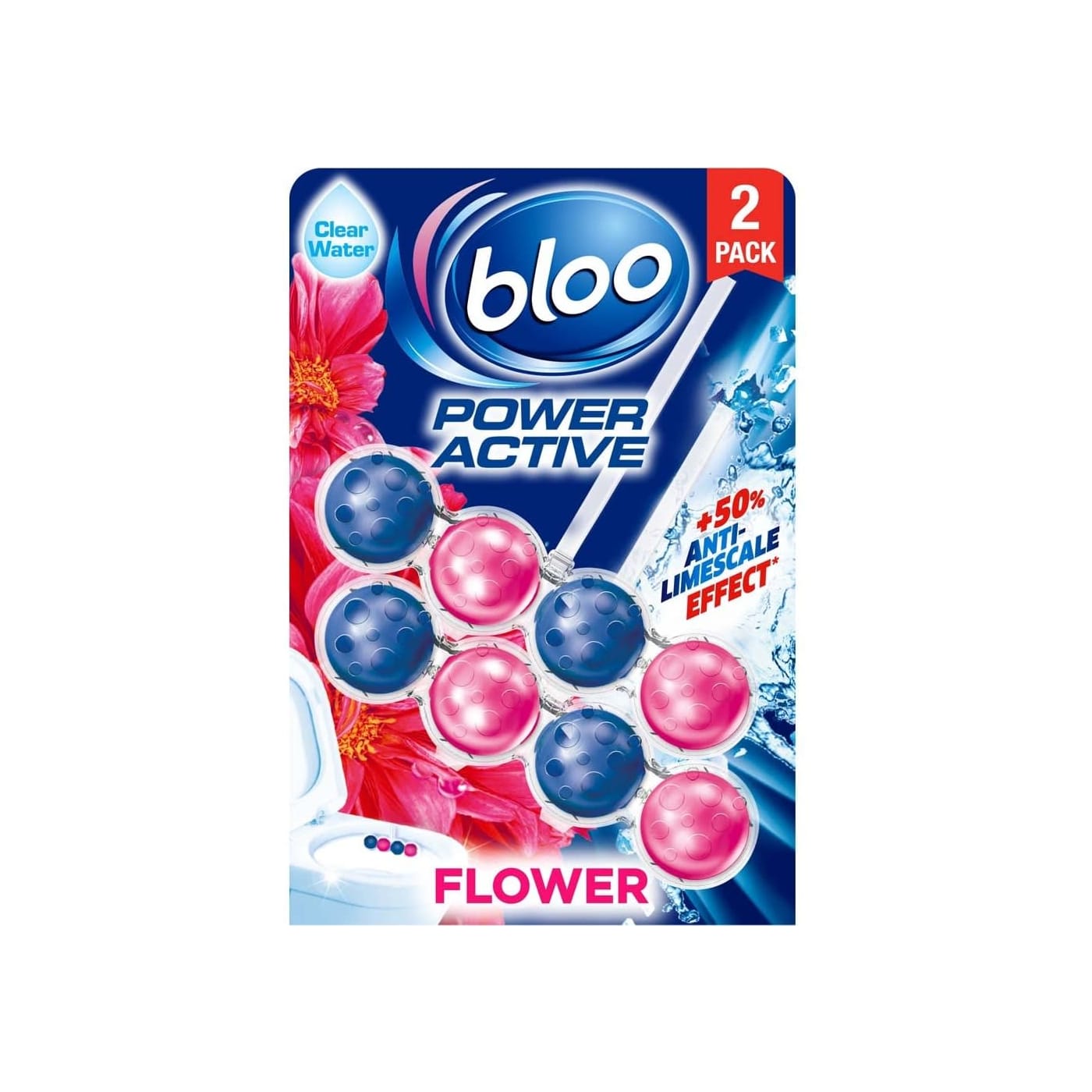 BLOO 2X50G BLOCS WC POWER FLOWER DUO