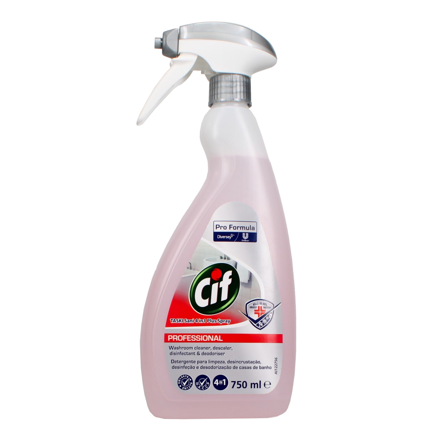 CIF PROFESSIONNEL 750ML NETTOYANT SANITAIRES 4-EN-1