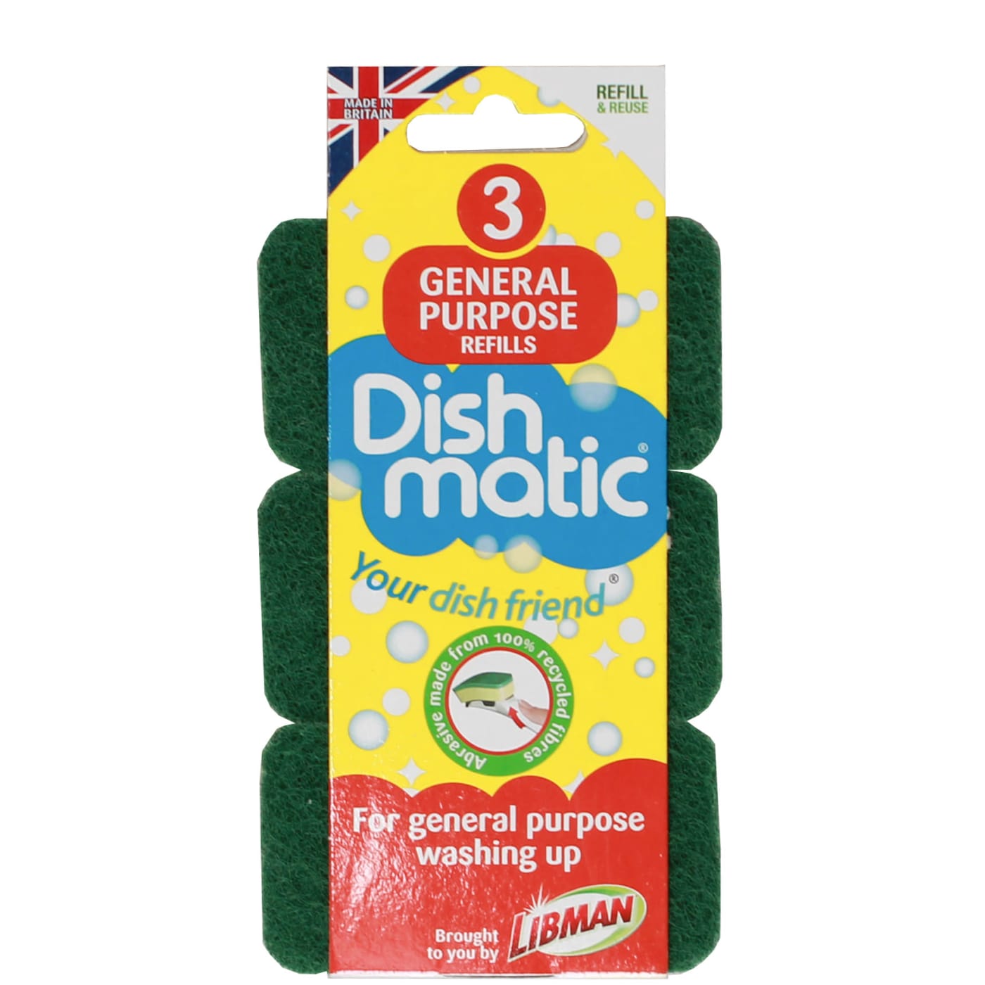 RECHARGES D'ÉPONGE DISHMATIC LOT DE 3