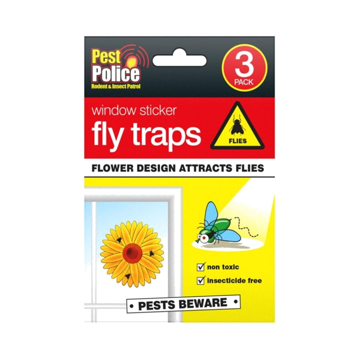 PIÈGES À MOUCHES DE FENÊTRE PEST POLICE (LOT DE 3)