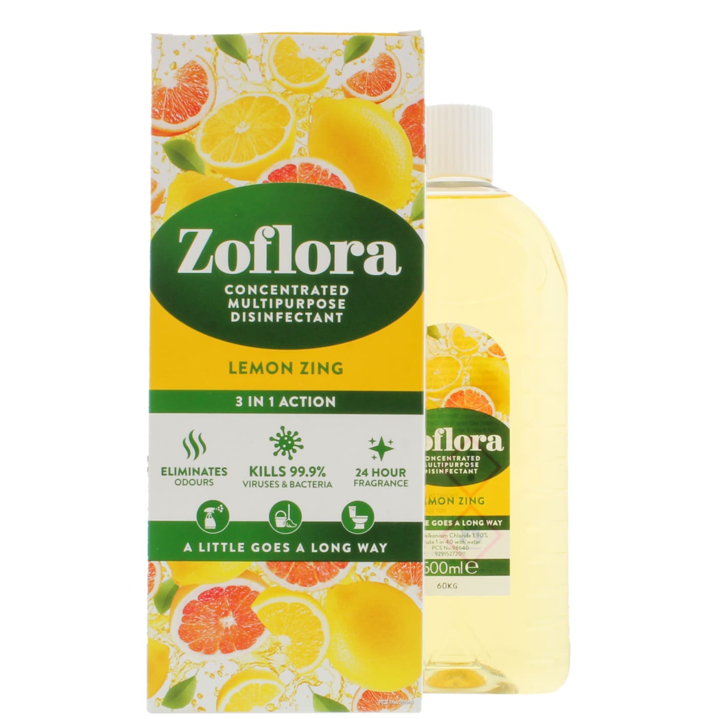 ZOFLORA DÉSINFECTANT CONCENTRÉ 500ML CITRON