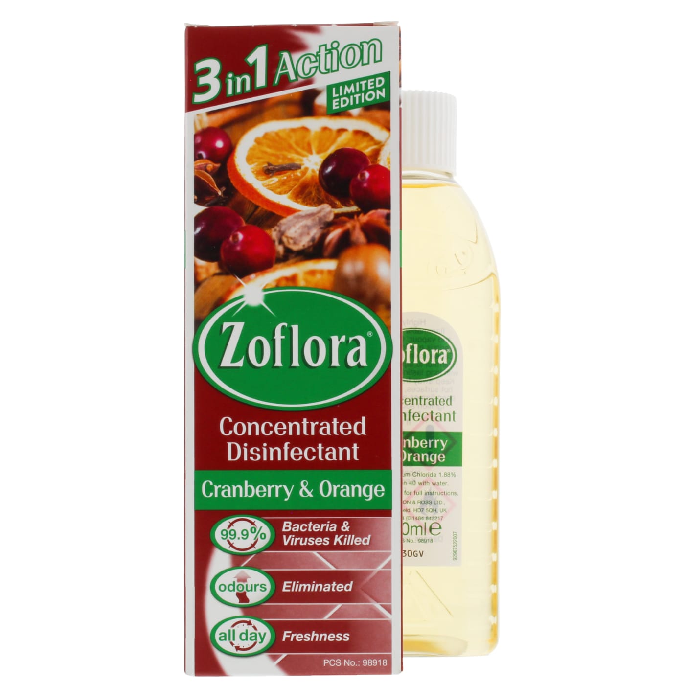 ZOFLORA 250ML DÉSINFECTANT CONCENTRÉ CANNEBERGE