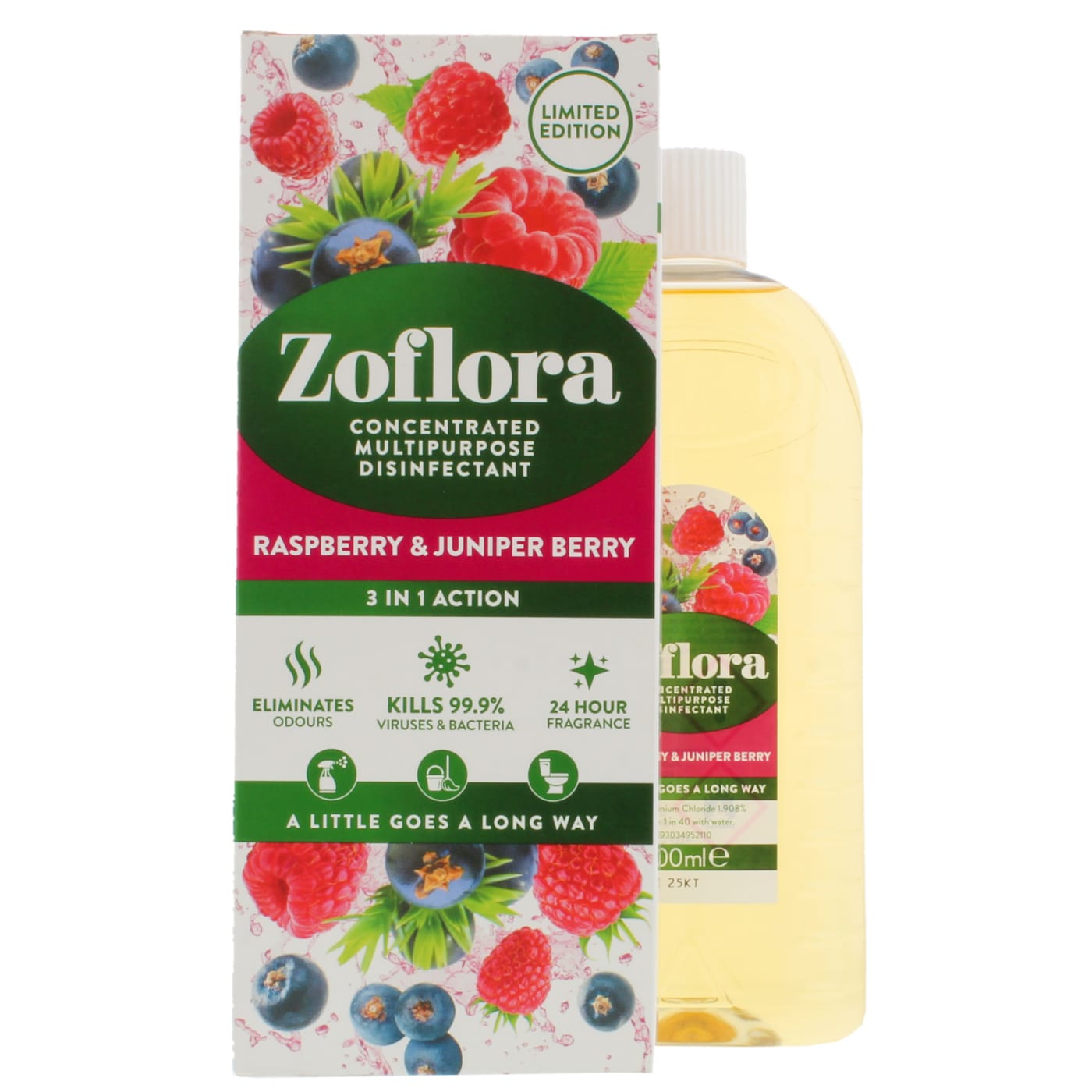 ZOFLORA 500ML DÉSINFECTANT CONCENTRÉ FRAMBOISE