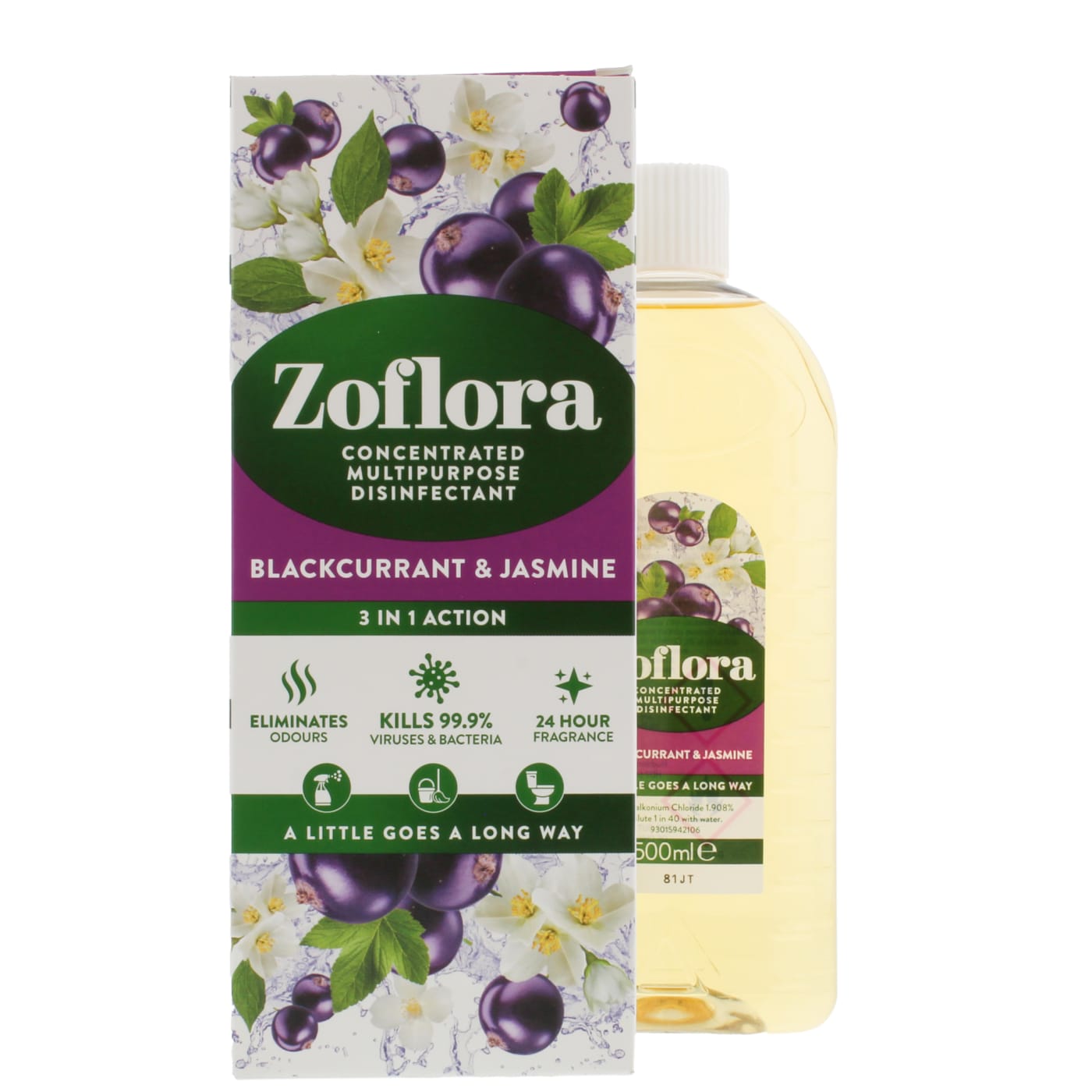 ZOFLORA 500ML DÉSINF CONC JASMIN & CASSIS